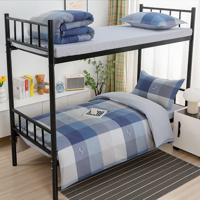 91家纺网 家纺一手货源 找家纺 （总）乐旗家纺 2025新款13372全棉床笠款学生宿舍三件套六件套多件套