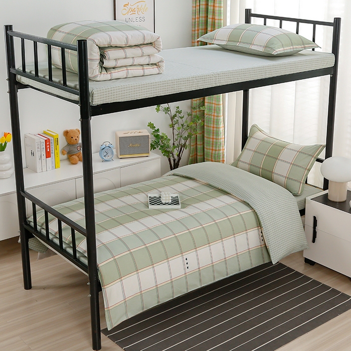 91家纺网 家纺一手货源 找家纺 （总）乐旗家纺 2025新款13372全棉床笠款学生宿舍三件套六件套多件套