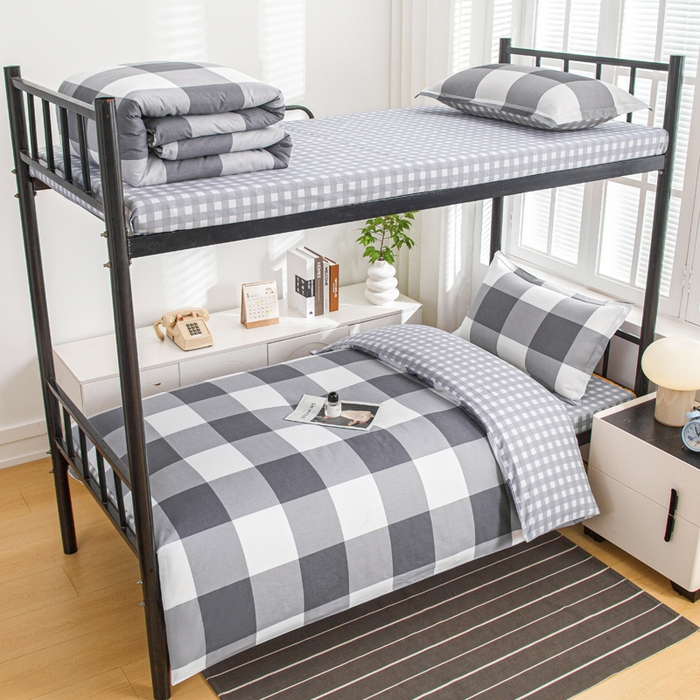 91家纺网 家纺一手货源 找家纺 （总）乐旗家纺 2025新款13372全棉床笠款学生宿舍三件套六件套多件套