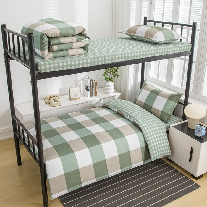 91家纺网 家纺一手货源 找家纺 （总）乐旗家纺 2025新款13372全棉床笠款学生宿舍三件套六件套多件套