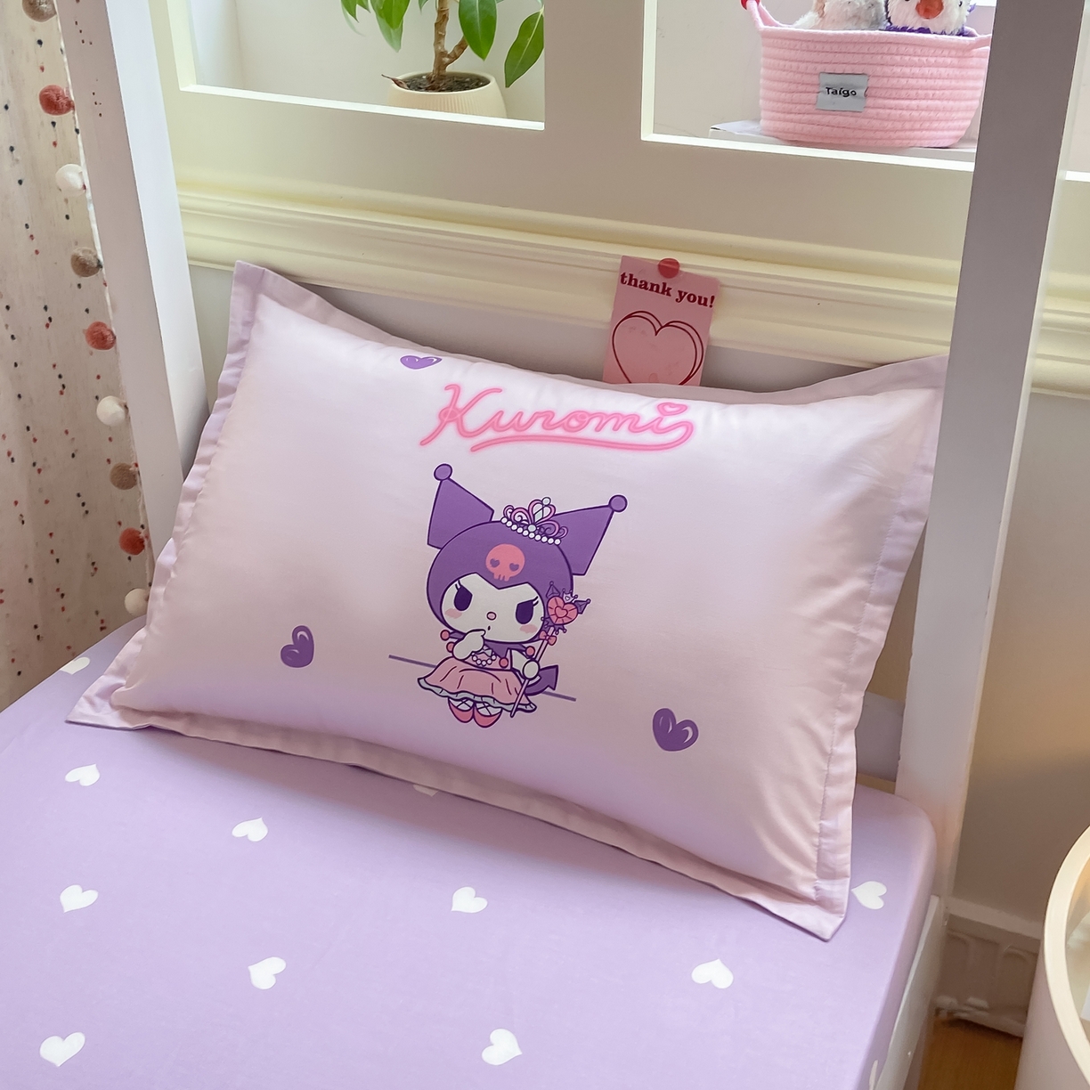 91家纺网 家纺一手货源 找家纺 博雅 2025春夏新款三丽鸥全棉纯棉卡通学生宿舍三件套上下铺三件套-大版【含防伪标】 礼盒库洛米