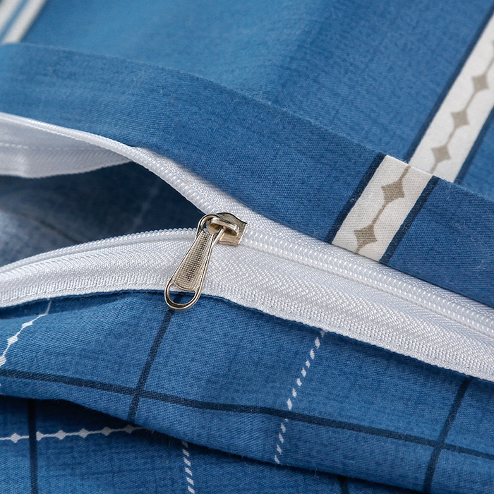 91家纺网 家纺一手货源 找家纺 乐旗家纺 2025新款13372全棉床笠款学生宿舍三件套六件套多件套 金榜题名-蓝