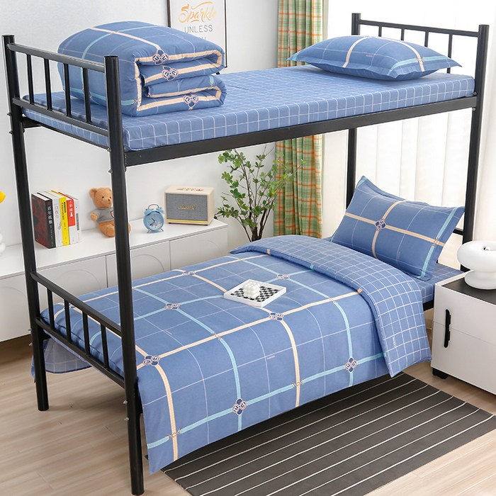 乐旗家纺 2025新款13372全棉床笠款学生宿舍三件套六件套多件套 萨尔