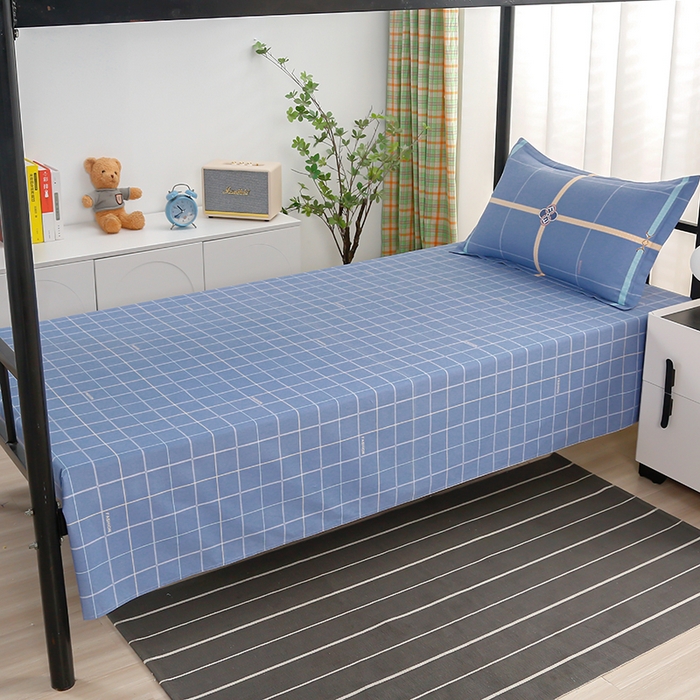 91家纺网 家纺一手货源 找家纺 乐旗家纺 2025新款13372全棉床笠款学生宿舍三件套六件套多件套 萨尔