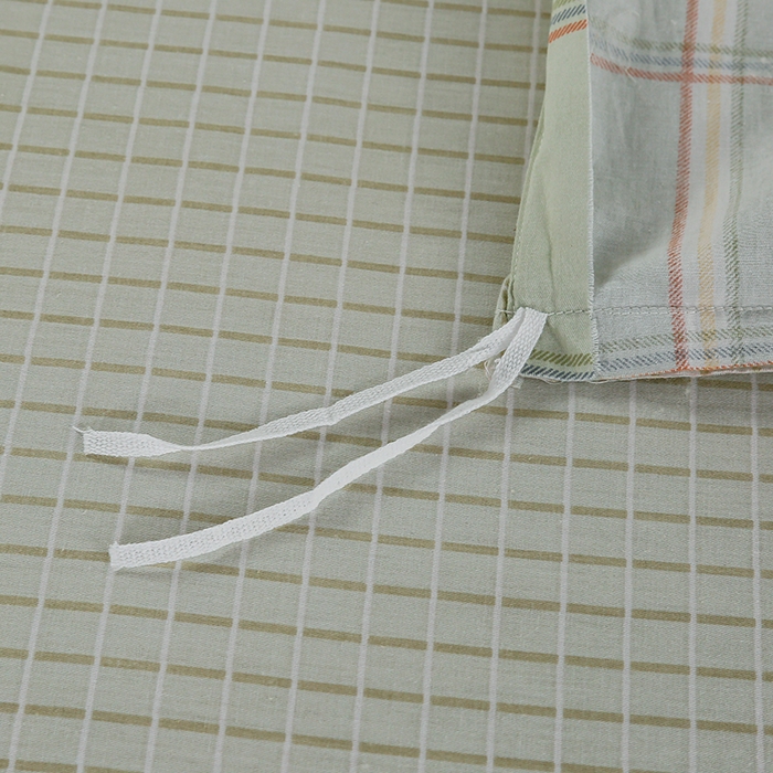 91家纺网 家纺一手货源 找家纺 乐旗家纺 2025新款13372全棉床笠款学生宿舍三件套六件套多件套 闲趣-绿