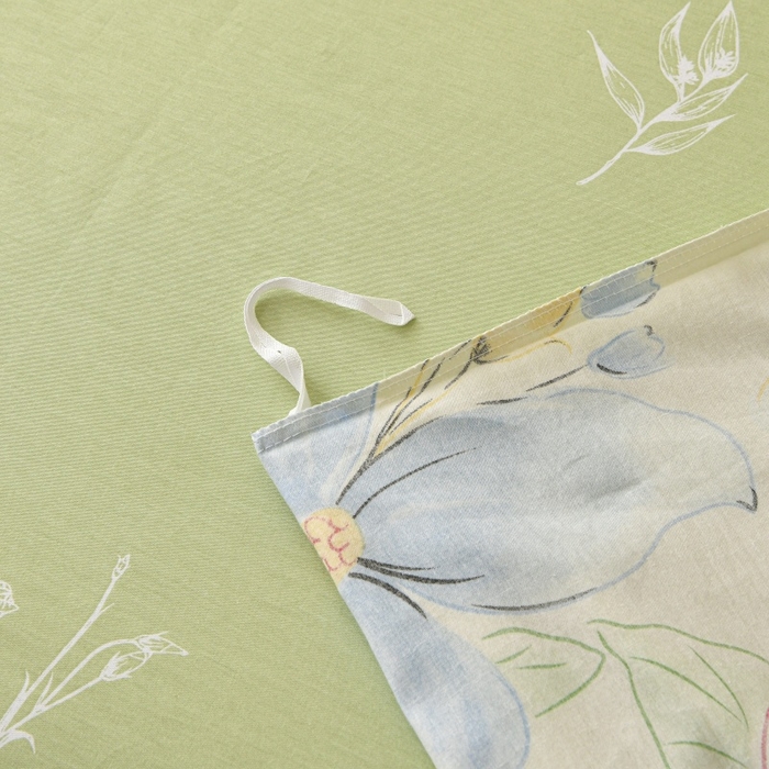 91家纺网 家纺一手货源 找家纺 宇彬家纺 2026直播新款13070全棉纯棉印花床单床笠款四件套和单被套喷气清新简约（缩水足可定做） 青棠涧