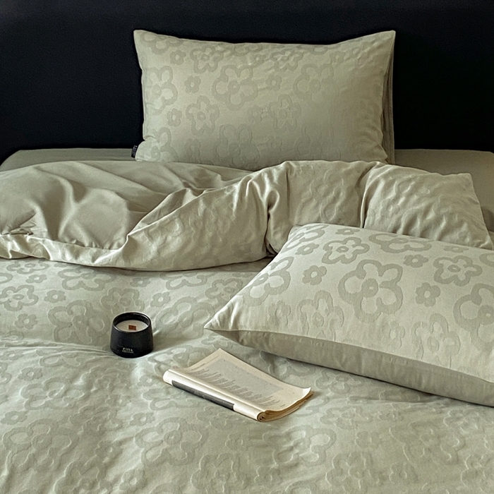 91家纺网 家纺一手货源 找家纺 （总）宜代光年 2025新款厚织全棉大提花小清新系列四件套