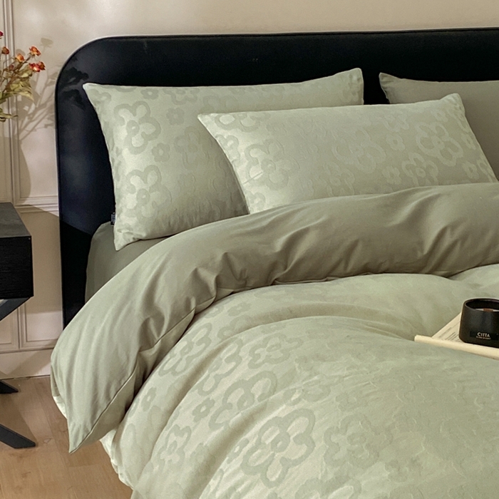 91家纺网 家纺一手货源 找家纺 （总）宜代光年 2025新款厚织全棉大提花小清新系列四件套