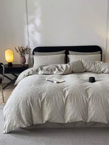 91家纺网 家纺一手货源 找家纺 （总）宜代光年 2025新款厚织全棉大提花小清新系列四件套