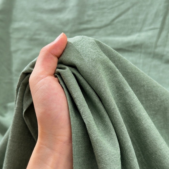 91家纺网 家纺一手货源 找家纺 北欧良品2025新款色织水洗棉学生单品床笠 纯棉-草绿