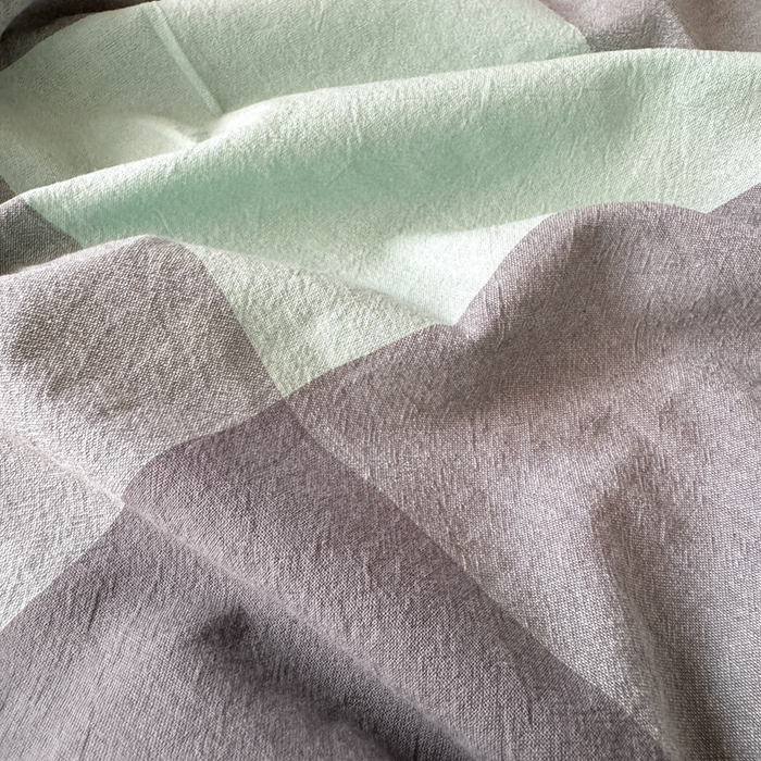 91家纺网 家纺一手货源 找家纺 北欧良品2025新款色织水洗棉学生单品床笠 纯棉-灰绿大格