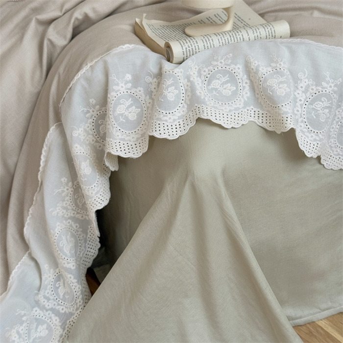 91家纺网 家纺一手货源 找家纺 （总）曼布缇 2025新款A类双层纱花边四件套--浪漫香榭（会员减20）