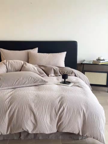 91家纺网 家纺一手货源 找家纺 宜代光年 2025新款厚织全棉大提花系列四件套 画谷