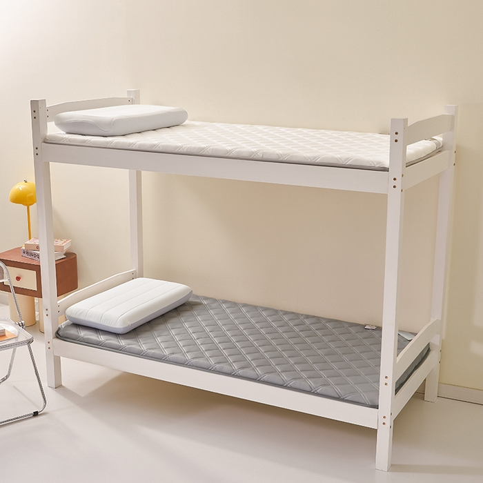 91家纺网 家纺一手货源 找家纺 丽诺床垫 2025新款提花乳胶记忆棉三明治学生床垫 灰色