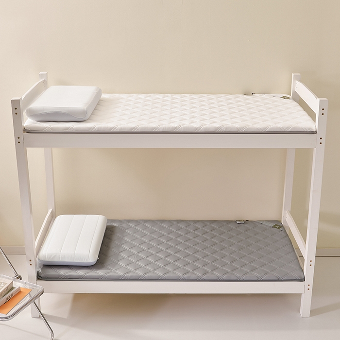 91家纺网 家纺一手货源 找家纺 丽诺床垫 2025新款提花乳胶记忆棉三明治学生床垫 灰色