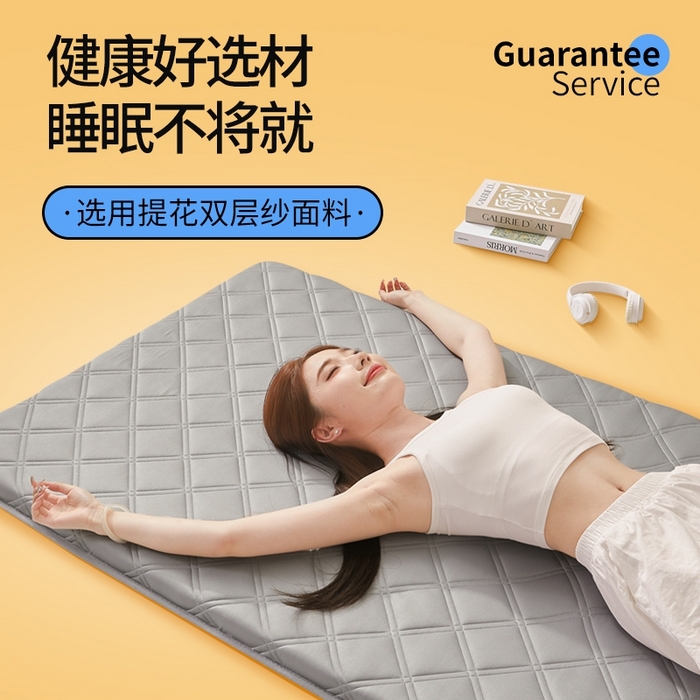 91家纺网 家纺一手货源 找家纺 丽诺床垫 2025新款提花乳胶记忆棉三明治学生床垫 驼色