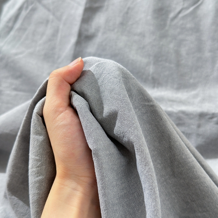 91家纺网 家纺一手货源 找家纺 北欧良品2025新款色织水洗棉学生单品床单 纯棉-冰川灰