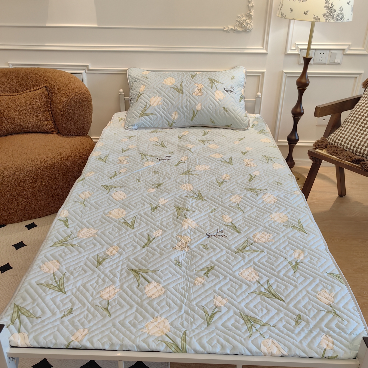 91家纺网 家纺一手货源 找家纺 （总）舒居家纺 2025新款学生宿舍上下铺 软床垫 床盖 --实拍图