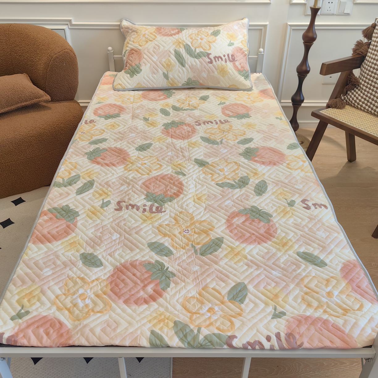 91家纺网 家纺一手货源 找家纺 （总）舒居家纺 2025新款学生宿舍上下铺 软床垫 床盖 --实拍图