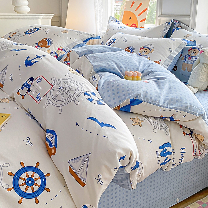 91家纺网 家纺一手货源 找家纺 （总）禧安居 2025新款高支高密活性印染全棉印花四件套全棉四件套三件套被套（支持定制尺寸）