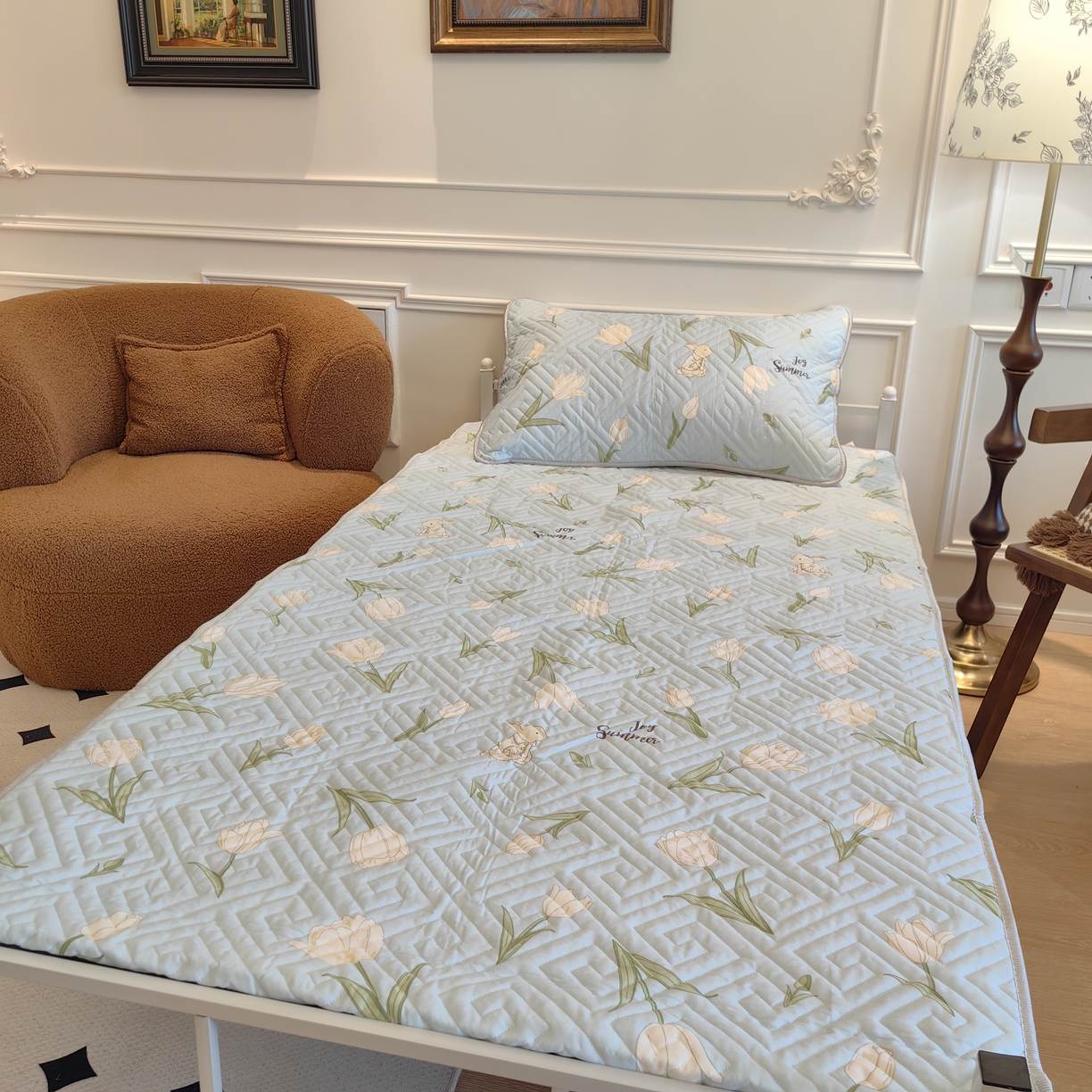 91家纺网 家纺一手货源 找家纺 （总）舒居家纺 2025新款学生宿舍上下铺 软床垫 床盖 --实拍图