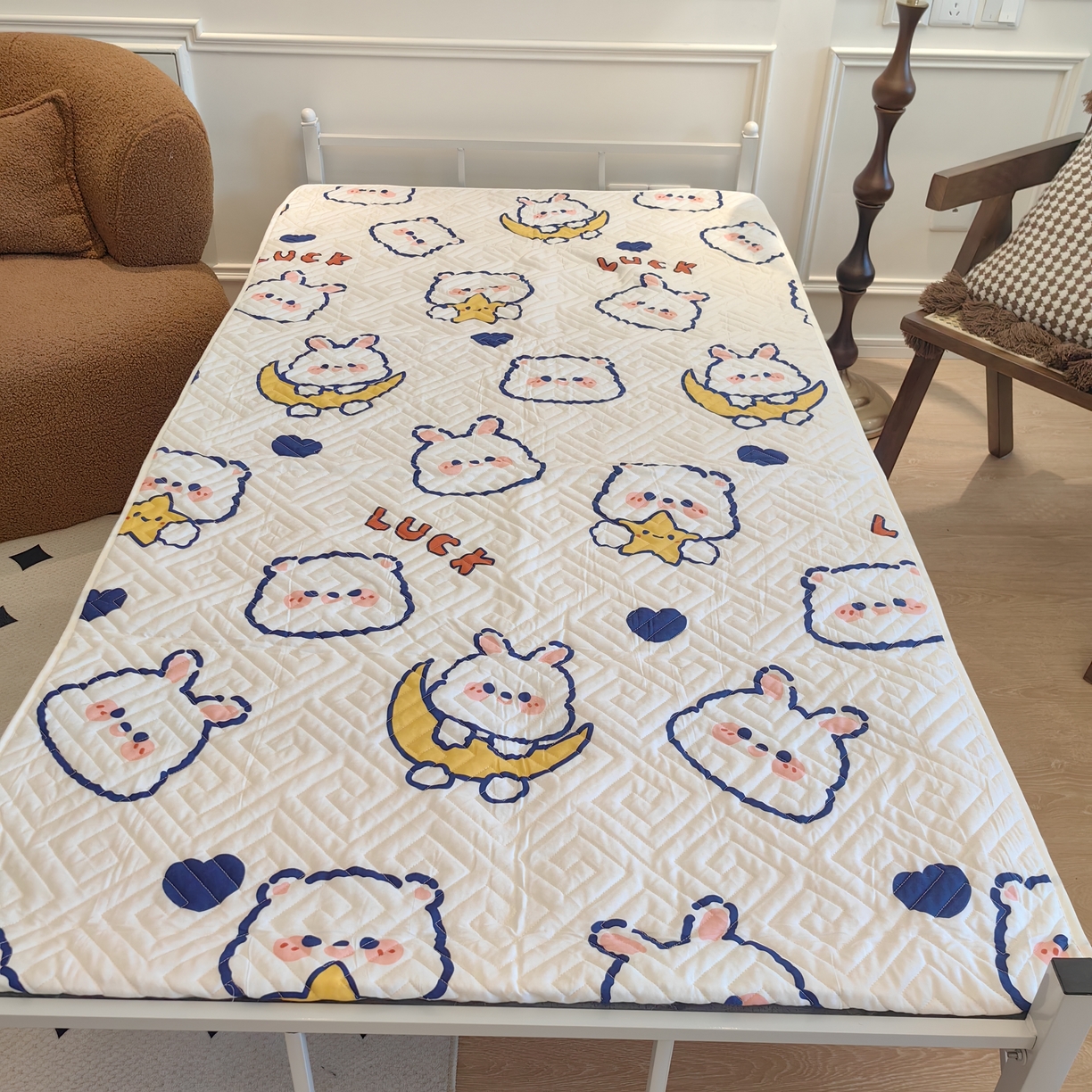 91家纺网 家纺一手货源 找家纺 （总）舒居家纺 2025新款学生宿舍上下铺 软床垫 床盖 --实拍图