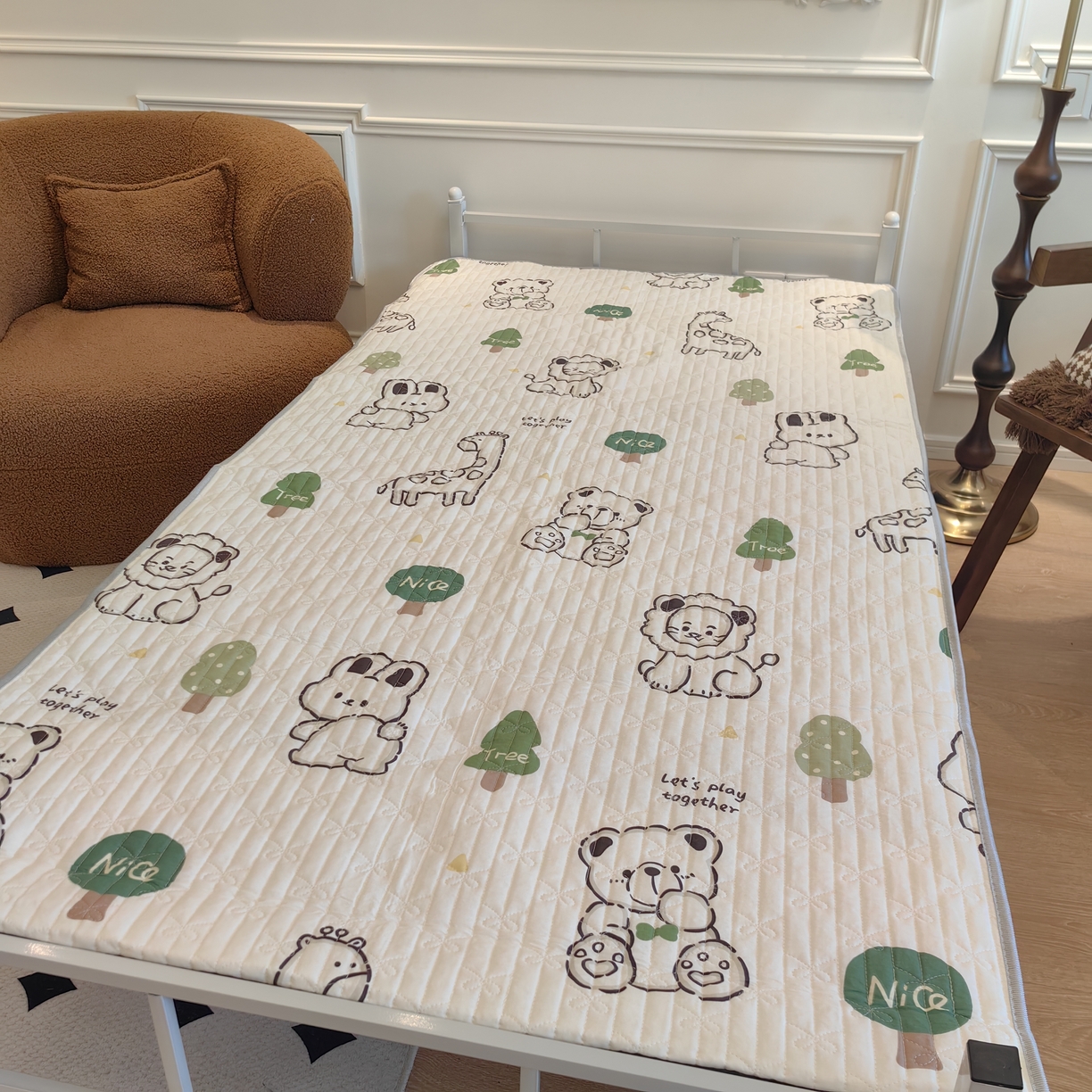 91家纺网 家纺一手货源 找家纺 （总）舒居家纺 2025新款学生宿舍上下铺 软床垫 床盖 --实拍图