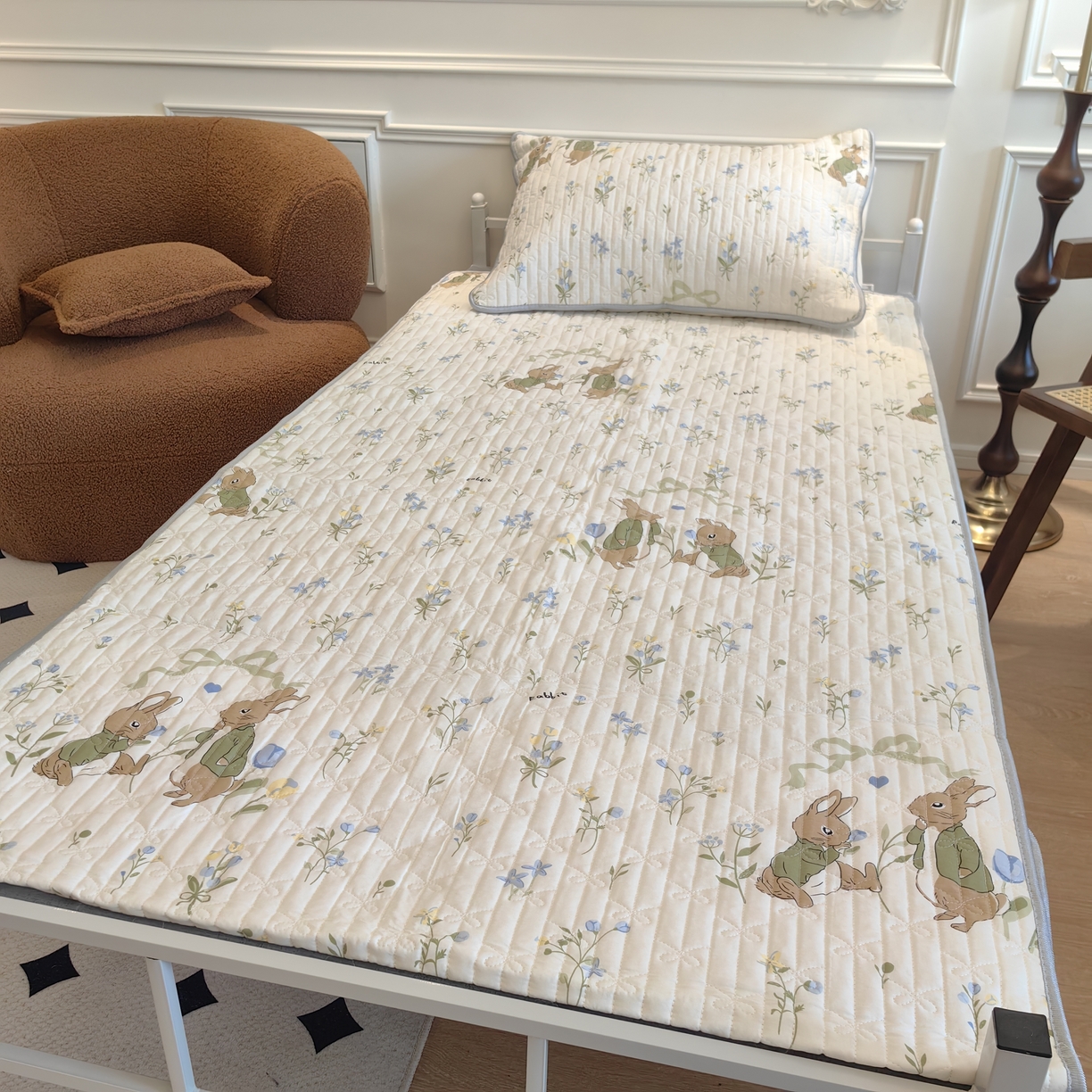 91家纺网 家纺一手货源 找家纺 （总）舒居家纺 2025新款学生宿舍上下铺 软床垫 床盖 --实拍图