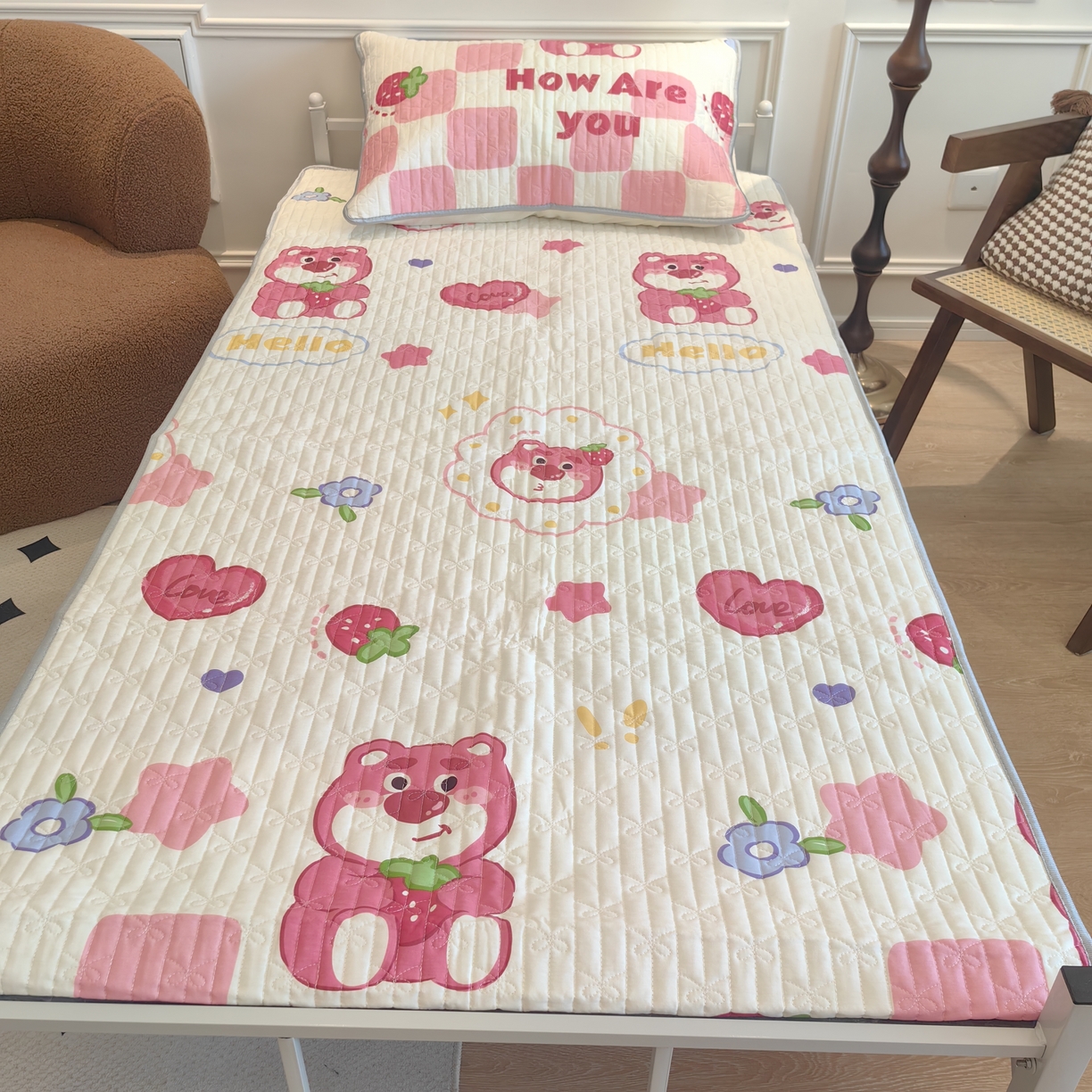 91家纺网 家纺一手货源 找家纺 （总）舒居家纺 2025新款学生宿舍上下铺 软床垫 床盖 --实拍图