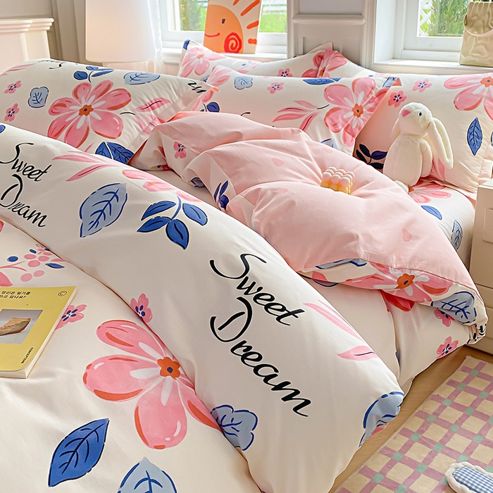 91家纺网 家纺一手货源 找家纺 （总）禧安居 2025新款高支高密活性印染全棉印花四件套全棉四件套三件套被套（支持定制尺寸）