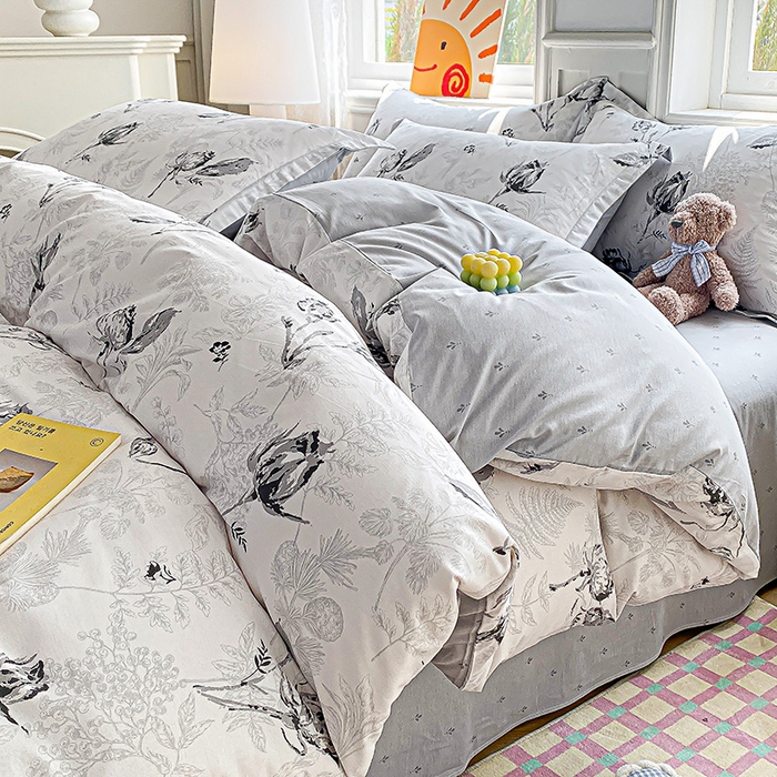 91家纺网 家纺一手货源 找家纺 （总）禧安居 2025新款高支高密活性印染全棉印花四件套全棉四件套三件套被套（支持定制尺寸）