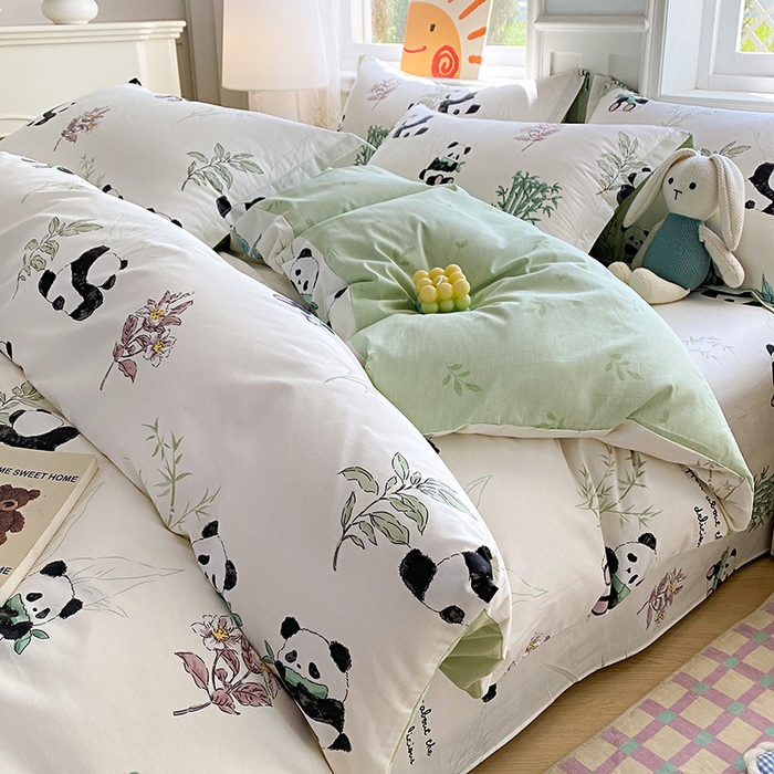 91家纺网 家纺一手货源 找家纺 （总）禧安居 2025新款高支高密活性印染全棉印花四件套全棉四件套三件套被套（支持定制尺寸）