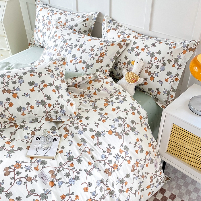 91家纺网 家纺一手货源 找家纺 小叮当家纺仓储工厂店 （爆款花型 长期款 不断货）2025年新款简约条纹卡通花卉全棉纯棉三件套四件套 花千骨