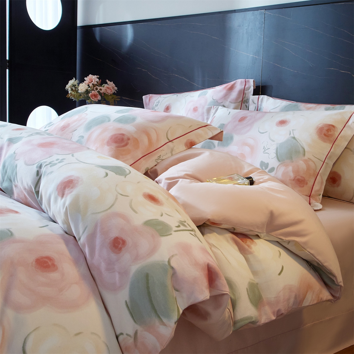 91家纺网 家纺一手货源 找家纺 （总1）曼秀琳2025秋冬新款全棉超柔数码印花磨毛四件套（32*21支）