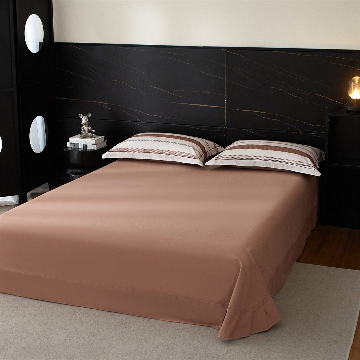 91家纺网 家纺一手货源 找家纺 曼秀琳 2025秋冬新款32支超柔生态磨毛四件套 川屿-咖