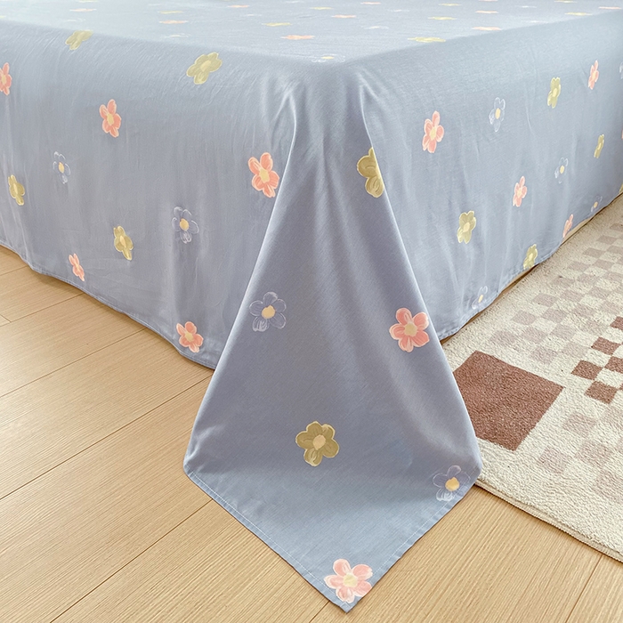 91家纺网 家纺一手货源 找家纺 小叮当家纺仓储工厂店 （爆款花型 长期款 不断货）2025年新款简约条纹卡通花卉全棉纯棉三件套四件套 蓝海晨光