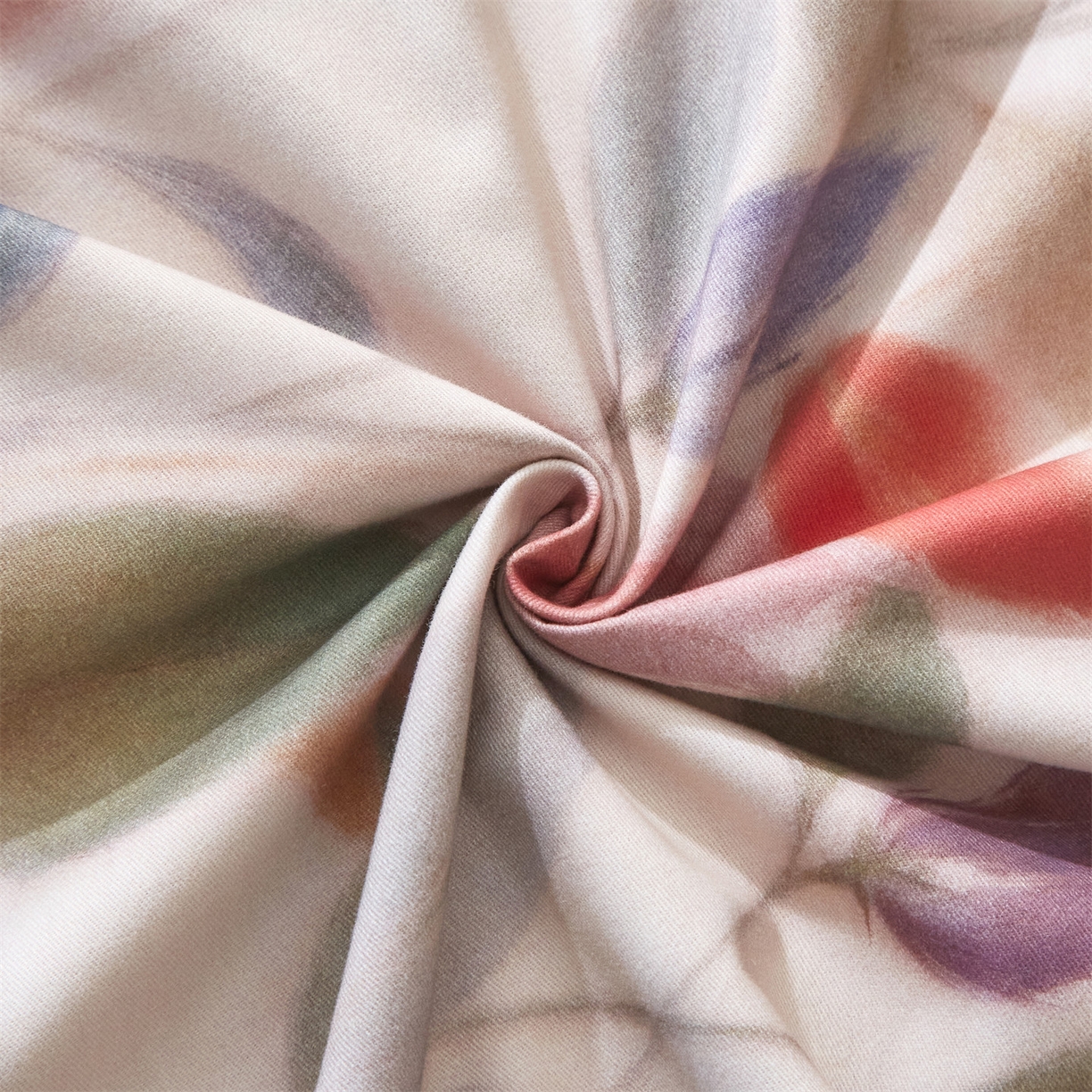 91家纺网 家纺一手货源 找家纺 （总1）曼秀琳2025秋冬新款全棉超柔数码印花磨毛四件套（32*21支） 景秋-红