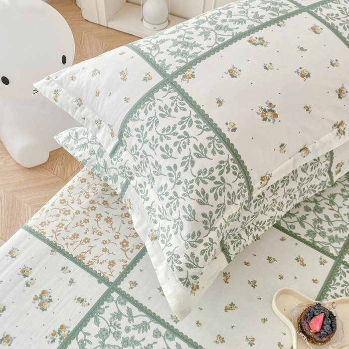 91家纺网 家纺一手货源 找家纺 小叮当家纺仓储工厂店 （爆款花型 长期款 不断货）2025年新款简约条纹卡通花卉全棉纯棉三件套四件套 馨香花季