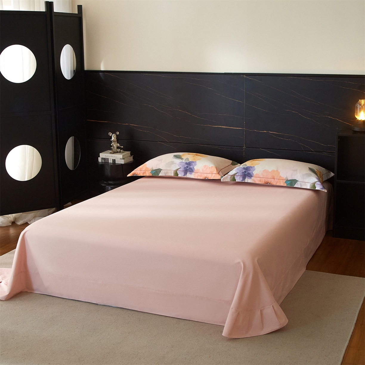 91家纺网 家纺一手货源 找家纺 （总1）曼秀琳2025秋冬新款全棉超柔数码印花磨毛四件套（32*21支） 玛雅-桔