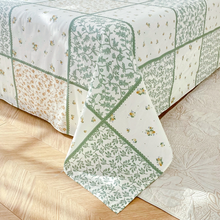 91家纺网 家纺一手货源 找家纺 小叮当家纺仓储工厂店 （爆款花型 长期款 不断货）2025年新款简约条纹卡通花卉全棉纯棉三件套四件套 馨香花季