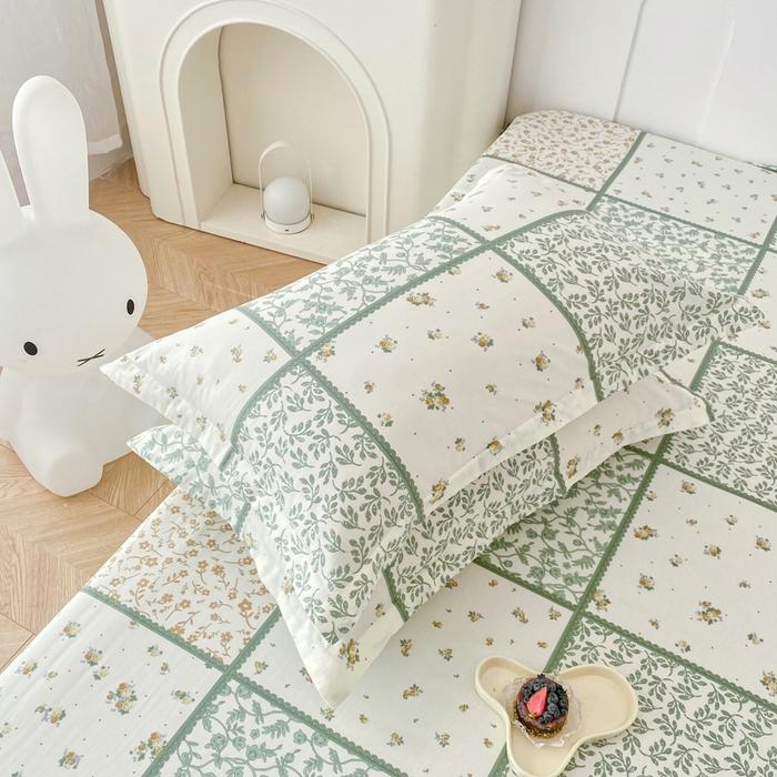 91家纺网 家纺一手货源 找家纺 小叮当家纺仓储工厂店 （爆款花型 长期款 不断货）2025年新款简约条纹卡通花卉全棉纯棉三件套四件套 馨香花季