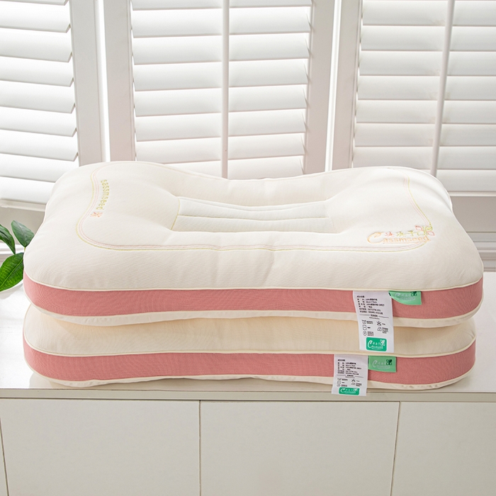 91家纺网 家纺一手货源 找家纺 圣之寐   2025新款新品  紫荆花决决子枕头枕芯 紫荆花决决子枕粉色48*74 