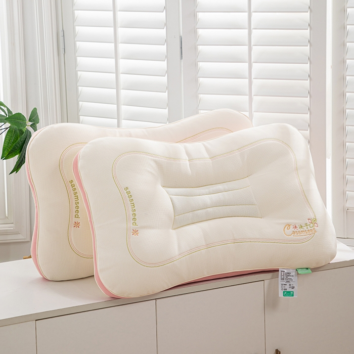 91家纺网 家纺一手货源 找家纺 圣之寐   2025新款新品  紫荆花决决子枕头枕芯 紫荆花决决子枕粉色48*74 