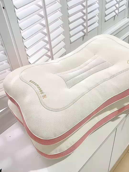 91家纺网 家纺一手货源 找家纺 圣之寐   2025新款新品  紫荆花决决子枕头枕芯 紫荆花决决子枕粉色48*74 