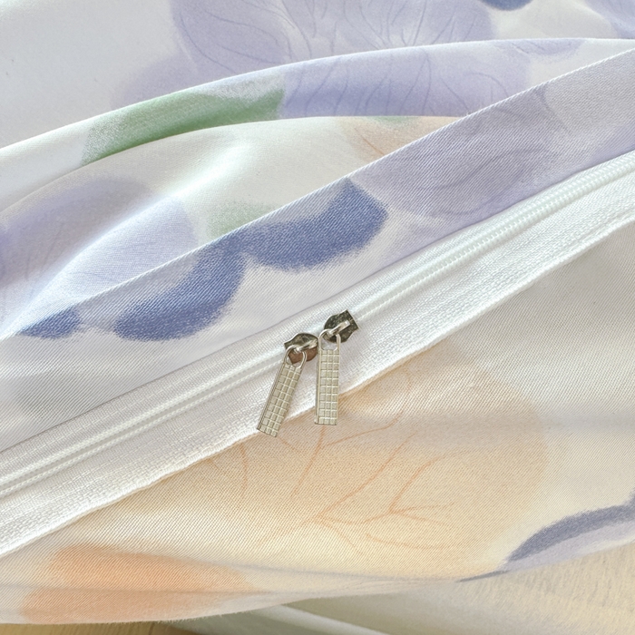 91家纺网 家纺一手货源 找家纺 小叮当家纺仓储工厂店 （爆款花型 长期款 不断货）2025年新款简约条纹卡通花卉全棉纯棉三件套四件套 紫韵花开AA