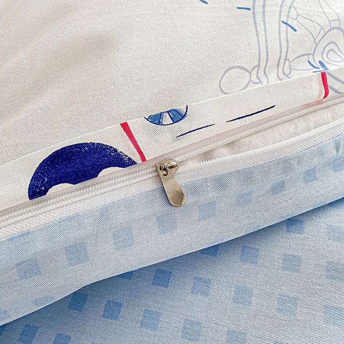 91家纺网 家纺一手货源 找家纺 禧安居 2025新款高支高密活性印染全棉印花四件套全棉四件套三件套被套（支持定制尺寸） 航海小熊