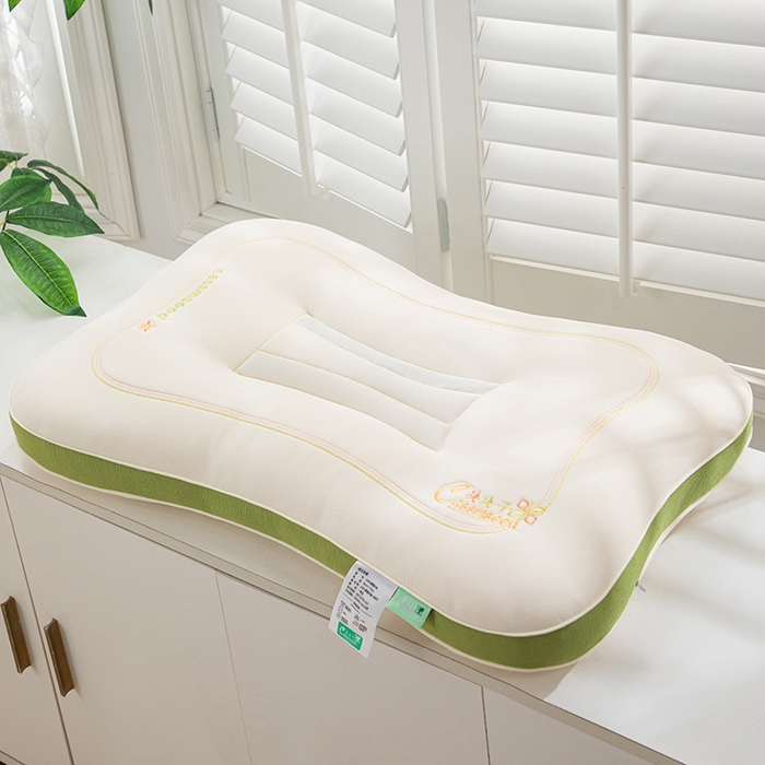 91家纺网 家纺一手货源 找家纺 圣之寐   2025新款新品  紫荆花决决子枕头枕芯 紫荆花决决子枕绿色48*74 