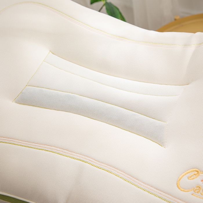 91家纺网 家纺一手货源 找家纺 圣之寐   2025新款新品  紫荆花决决子枕头枕芯 紫荆花决决子枕绿色48*74 