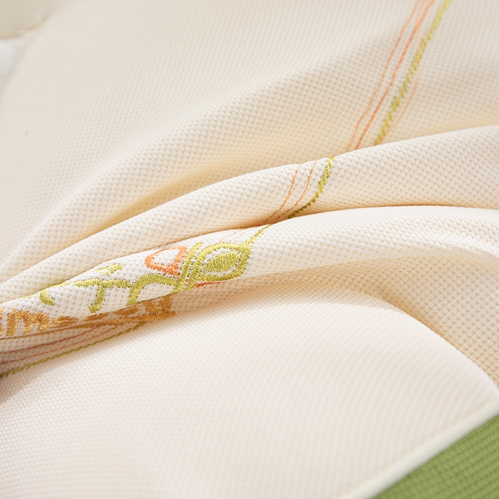 91家纺网 家纺一手货源 找家纺 圣之寐   2025新款新品  紫荆花决决子枕头枕芯 紫荆花决决子枕绿色48*74 