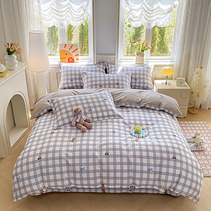 91家纺网 家纺一手货源 找家纺 禧安居 2025新款高支高密活性印染全棉印花四件套全棉四件套三件套被套（支持定制尺寸） 卡诺奇